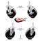 Service Caster 5 Inch Phenolic Wheel Swivel 10mm Threaded Stem Caster Brakes SCC, 2PK SCC-TS20S514-PHS-M1015-2-TLB-2 - alternate 1